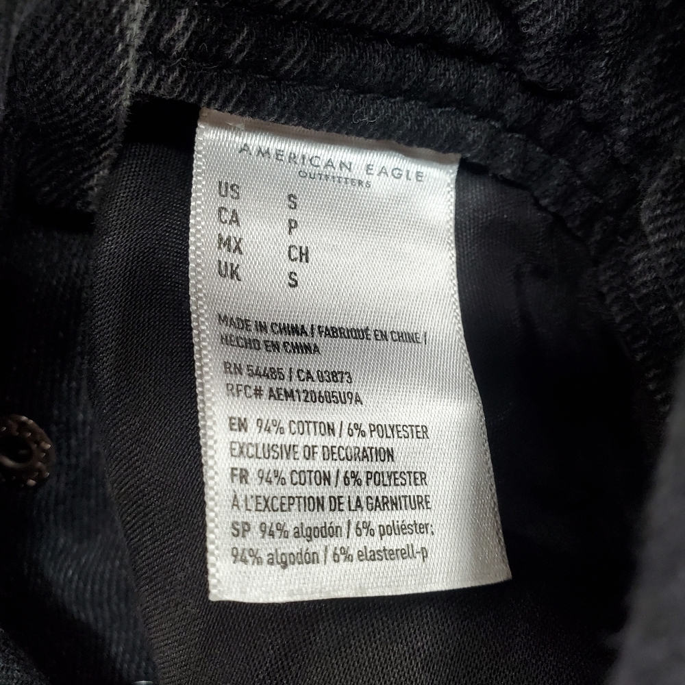 American Eagle Tomgirl Overalls Womens Size Small Black - Picture 5 of 13